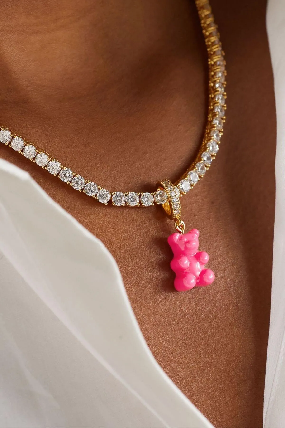 Pave Nostalgia Bear Pendant | Cosmopolitan