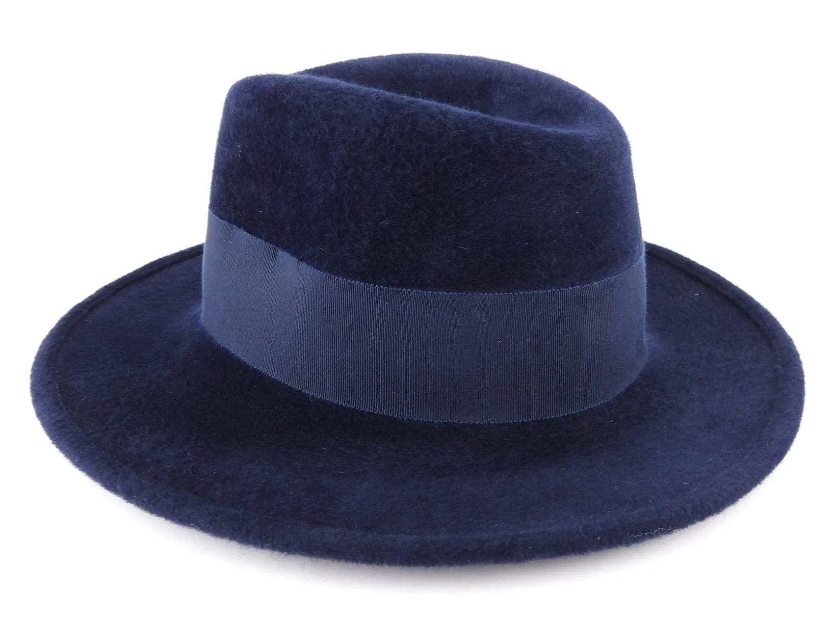 Philip Treacy Navy Blue Wool Felt Bucket Hat DW442