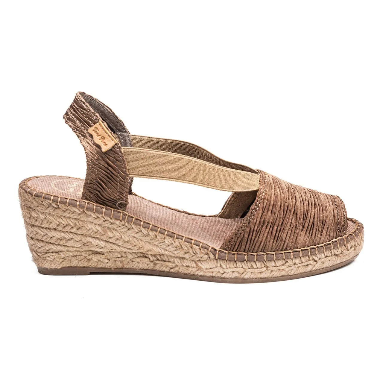 Plain Cotton Blend Wedge Espadrille for Women - Teide-PL