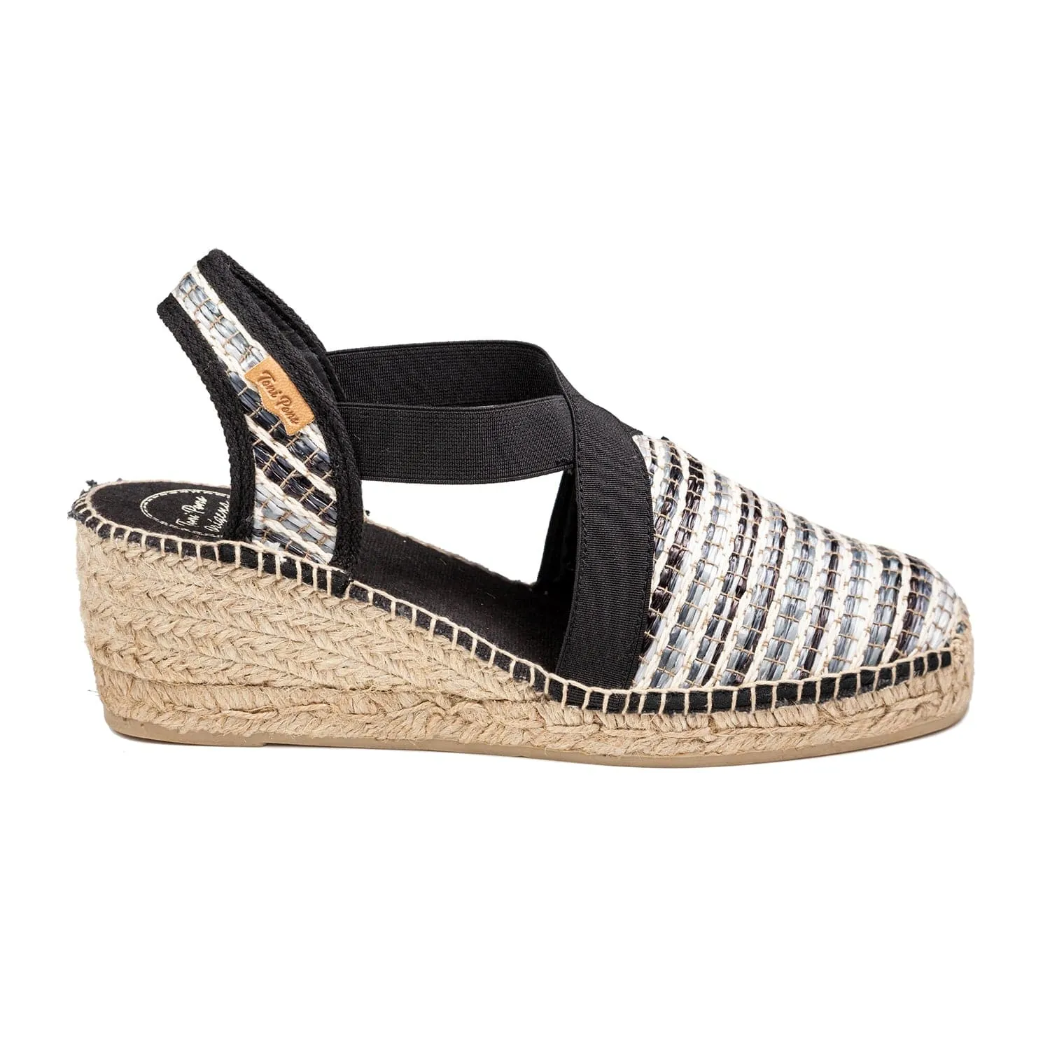 plain Cotton Blend Wedge Espadrille for Women - Terra-MA