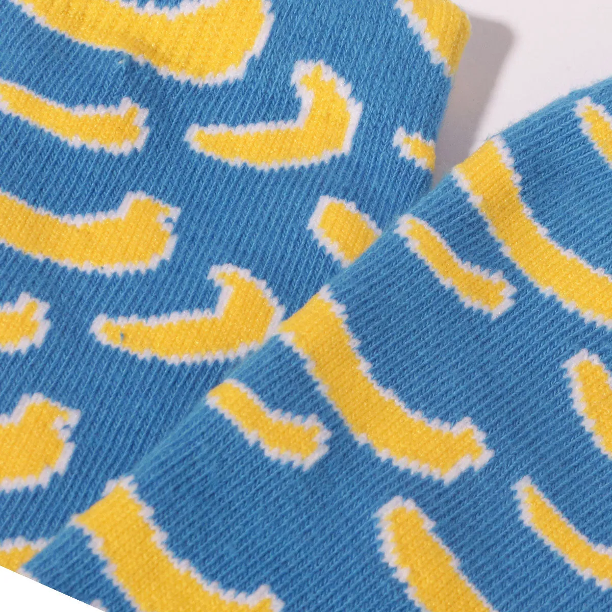 Sock Pattern Banana Blue