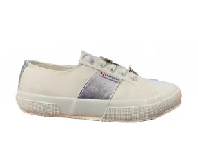 Superga women's canvas sneakers shoe 2750 S00CFY0 C39 white-silver