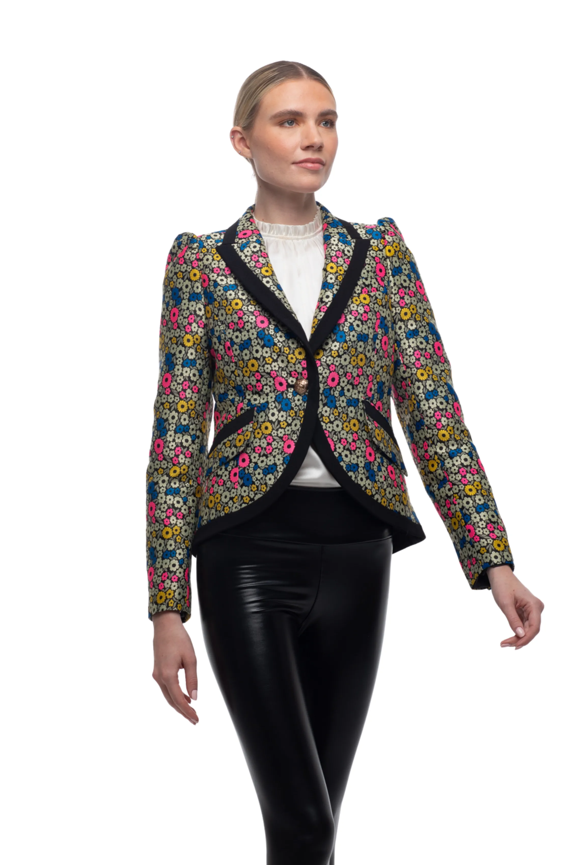 Chic Dulwich Jacquard Brocade Blazer