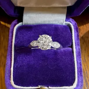 Vintage Engagement Ring, Old Euro 1.46ct.