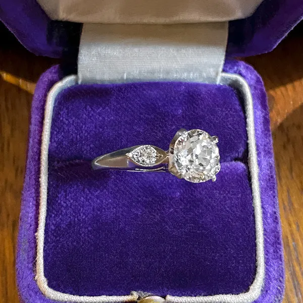 Vintage Engagement Ring, Old Euro 1.46ct.